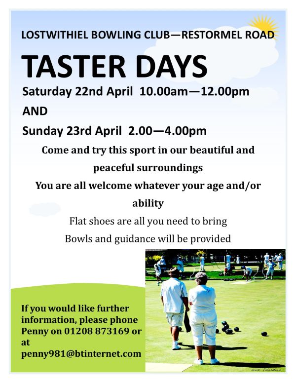 Lostwithiel Bowling Club - taster days